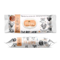 Perfect Care Pet Wipes Almond Milk Υγρά Μαντηλάκια Καθαρισμού Με Άρωμα Γάλα Αμυγδάλου 80τμχ