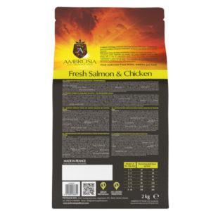 AMBROSIA Adult Fresh Salmon & Chicken Mini Breed Grain Free - Image 2