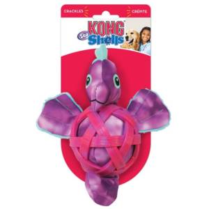 Kong Seahorse Sea Shells Παιχνίδι Σκύλου Λούτρινο Small Medium Μοβ
