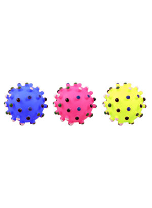 Pawise Vinyl Dog Toy Spiky Dot Ball Large 10.5cm