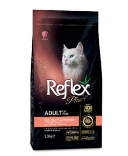 REFLEX Plus Hairball & Indoor with Salmon 1.5kg