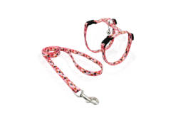 Pet Interest Σαμαράκι Γάτας με Oδηγό Adjustable Cat Harness & Leash Fish Flock Medium