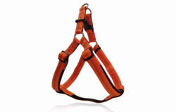 PET INTEREST Stripes Harness with Soft Filling Orange
