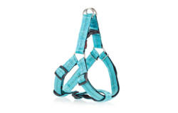 PET INTEREST Stripes Harness with Soft Filling Light Blue
