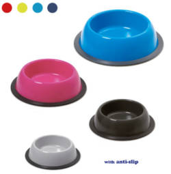 GEORPLAST Μπόλ Αντιολισθητικό Silver Round Pet Bowl With Anti-Slide - Image 2