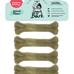 SNACK N' BARK Συμπαγή Κόκκαλο Φυσικό 10cm 45gr 4 Τμχ