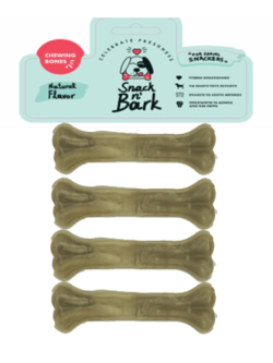 SNACK N' BARK Συμπαγή Κόκκαλο Φυσικό 10cm 45gr 4 Τμχ