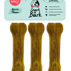SNACK N' BARK Συμπαγή Κόκκαλο Με Γεύση Κοτόπουλο Chicken 13cm 55gr 3 Τμχ