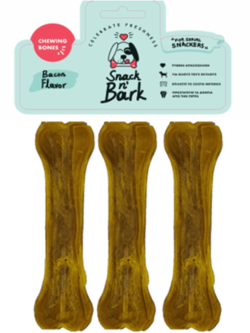 SNACK N' BARK Συμπαγή Κόκκαλο Με Γεύση Κοτόπουλο Chicken 13cm 55gr 3 Τμχ