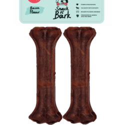 SNACK N' BARK Συμπαγή Κόκκαλο Με Γεύση Μπέικον Bacon 16cm 90gr 2 Τμχ