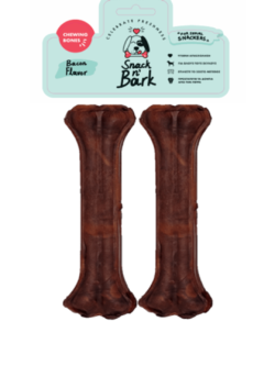 SNACK N' BARK Συμπαγή Κόκκαλο Με Γεύση Μπέικον Bacon 16cm 90gr 2 Τμχ