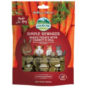 OXBOW Λιχουδιές Τρωκτικών Simple Rewards Baked Με Καρότο Και Άνιθο Carrot & Dill 85gr