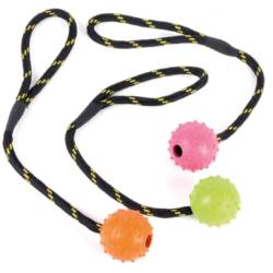 HAPPY PET Studded Rope Ball 5cm