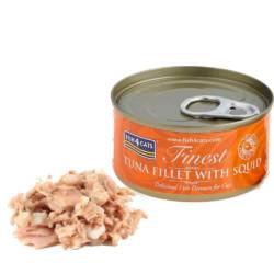 FISH4CATS Κονσέρβα Γάτας Finest Φιλέτο Τόνου με Καλαμάρι 70gr - Image 2