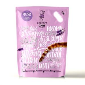 PERFECT CARE Cat Silica Litter Fresh Lavender Aroma Αμμος Με Φυσικούς Κρυστάλλους Σιλικόνης Με Άρωμα Λεβάντας 5.8lt