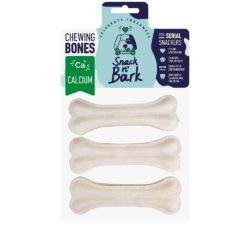 SNACK N' BARK Chewing Bone Calcium Συμπαγή Κόκκαλο Ασβεστίου 13cm 55gr 3 Τμχ