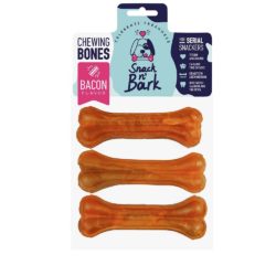 SNACK N' BARK Συμπαγή Κόκκαλο Με Γεύση Μπέικον Bacon 13cm 55gr 3 Τμχ