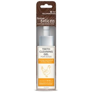 TROPICLEAN Enticers Τζελ & Οδοντόβουρτσα Οδοντικού Καθαρισμού Honey Marinated Chicken 59ml