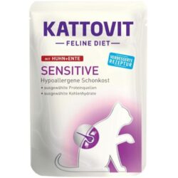 Kattovit Feline Diet Sensitive Κοτόπουλο & Πάπια Υγρή Τροφή Γάτας 85gr