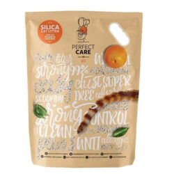PERFECT CARE Cat Silica Litter Fresh Orange Aroma Αμμος Με Φυσικούς Κρυστάλλους Σιλικόνης Με Άρωμα Πορτοκάλι 5.8lt