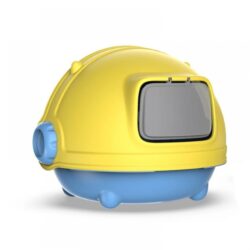 Κλειστή Τουαλέτα Γάτας Cat Toilet Box - Astronaut Yellow 55,4x49x41,7cm Κίτρινη