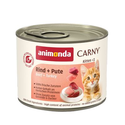 Animonda Carny Kitten Βοδινό & Γαλοπούλα 200gr