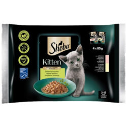 Sheba Kitten Φακελάκι Με Ανάμεικτες Επιλογές 4x85gr