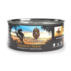 Ambrosia Senior, Light & Sterilized Cat Salmon & Chicken Υγρή Τροφή Γάτας 150gr