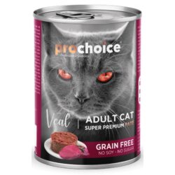 Prochoice Adult Cat Veal Pate Grain Free Υγρή Τροφή Γάτας με Μοσχάρι 400gr