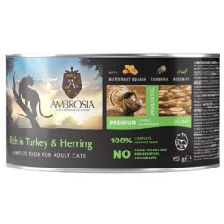 Ambrosia Grain Free Adult Turkey, Herring & Butternut Squash 195gr