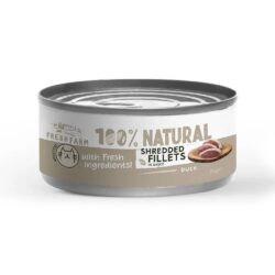 Fresh Farm 100% Natural τεμαχισμένα φιλέτα πάπιας σε σάλτσα Can 70gr
