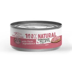 Fresh Farm 100% Natural τεμαχισμένα φιλέτα από χοιρομέρι σε σάλτσα Can 70gr
