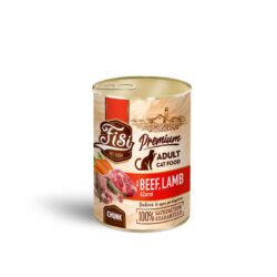 Fisi Beef, Lamb & Carrot Chunk Βοδινο με Αρνί και καρότο σε σάλτσα για γάτες 400gr