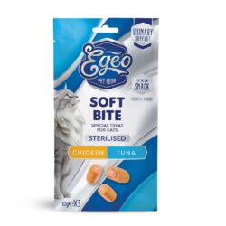 Egeo Soft Bite Sterilized Chicken & Tuna 30gr