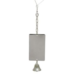 Rosewood Giant Mirror with Bell – Κρεμαστός Καθρέφτης με Κουδουνάκι για Παπαγάλους